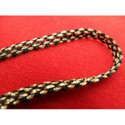 RUBAN FANTAISIE- 7 mm- NOIR & OR
