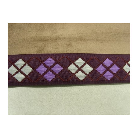 RUBAN FANTAISIE- 4 cm - VIOLET & BLEU RUBAN FANTAISIE- 4 cm - VIOLET & BLEU