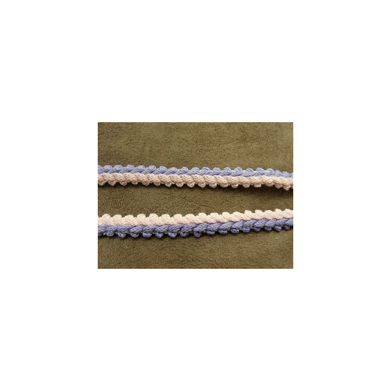 RUBAN FANTAISIE torsadé-1 cm- VIOLET & ROSE RUBAN FANTAISIE torsadé-1 cm- VIOLET & ROSE