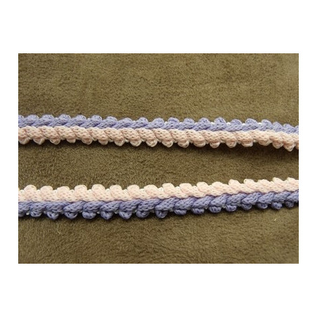 RUBAN FANTAISIE torsadé-1 cm- VIOLET & ROSE RUBAN FANTAISIE torsadé-1 cm- VIOLET & ROSE