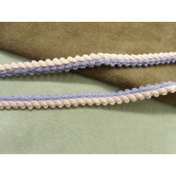 RUBAN FANTAISIE torsadé-1 cm- VIOLET & ROSE
