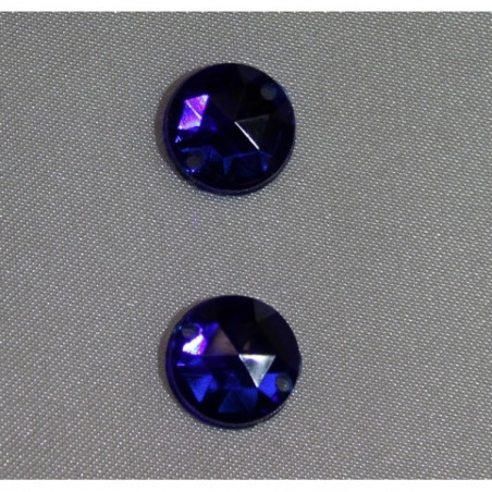 strass rond bleu