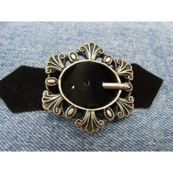 BOUCLE DÉCORATIVE NOIR & ARGENT vieillit 