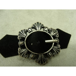BOUCLE DÉCORATIVE NOIR & ARGENT vieillit 