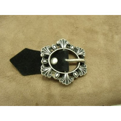BOUCLE DÉCORATIVE NOIR & ARGENT vieillit