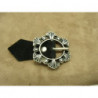BOUCLE DÉCORATIVE NOIR & ARGENT vieillit