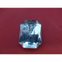 strass à griffe Rectangulaire  G M - argent