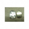 strass à griffe Rectangulaire  G M - argent