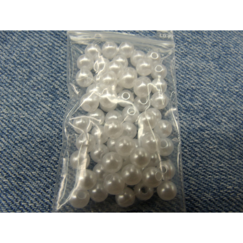 PERLES ACRYLIQUE blanc nacré - 0