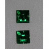 strass carré vert