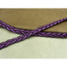 RUBAN FANTAISIE tressé-  Fond noir & VIOLET RUBAN FANTAISIE tressé-  Fond noir & VIOLET