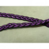 RUBAN FANTAISIE tressé-  Fond noir & VIOLET RUBAN FANTAISIE tressé-  Fond noir & VIOLET