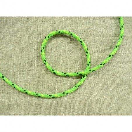 Cordon moucheté fluo en polyesther - vert Cordon moucheté fluo en polyesther - vert