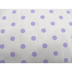 tissu coton imprimé gris à pois violet
