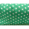 tissu crêpe vert en forme d'étoile blanche