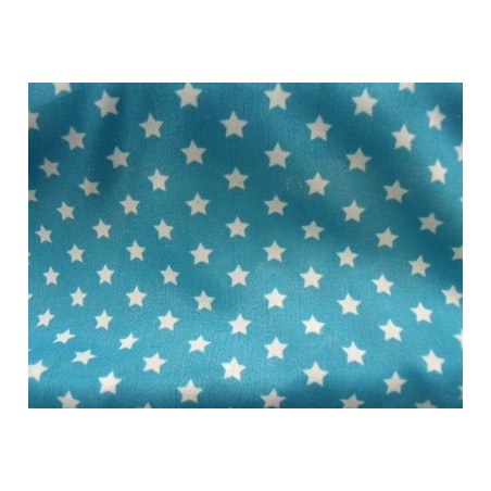 tissu crêpe bleu en forme d'étoile blanche