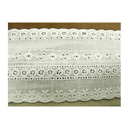 Broderie anglaise coton blanche