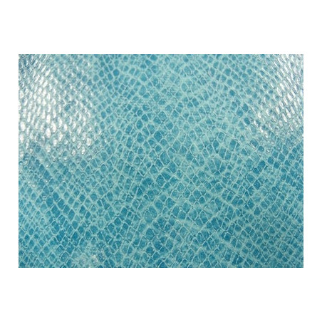 TISSU SKAI -simili cuir- serpent- TURQUOISE TISSU SKAI -simili cuir- serpent- TURQUOISE
