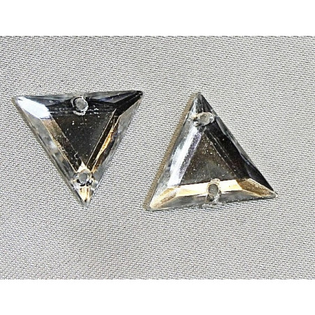 Strass triangle argent