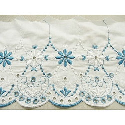 BRODERIE COTON ANGLAISE BLANCHE 