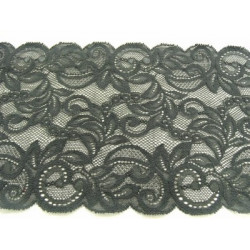 DENTELLE DE CALAIS- 15 cm- noire