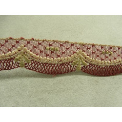 5 cm- rouge beige et or