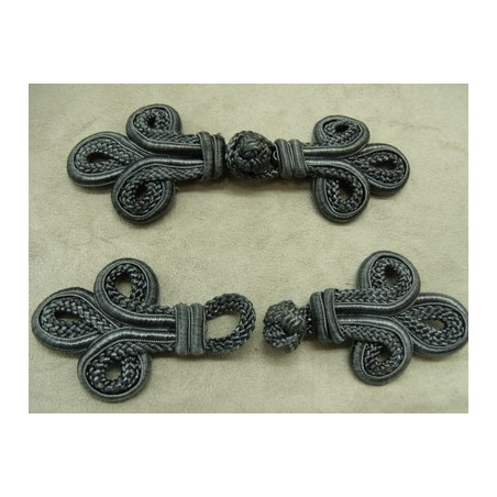 BOUTON BRANDEBOURG- gris BOUTON BRANDEBOURG- gris