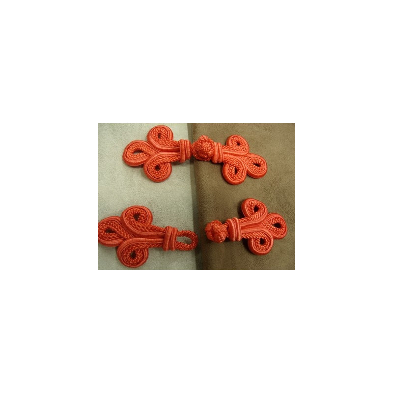 BOUTON BRANDEBOURG- rouge 