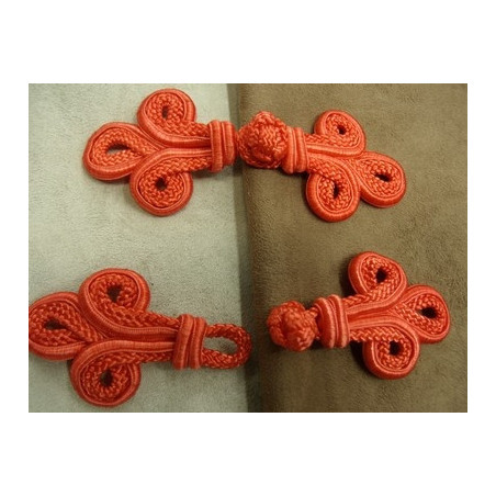 BOUTON BRANDEBOURG- rouge BOUTON BRANDEBOURG- rouge