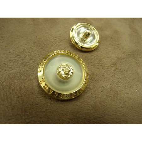 BOUTON doré sur fond transparent 