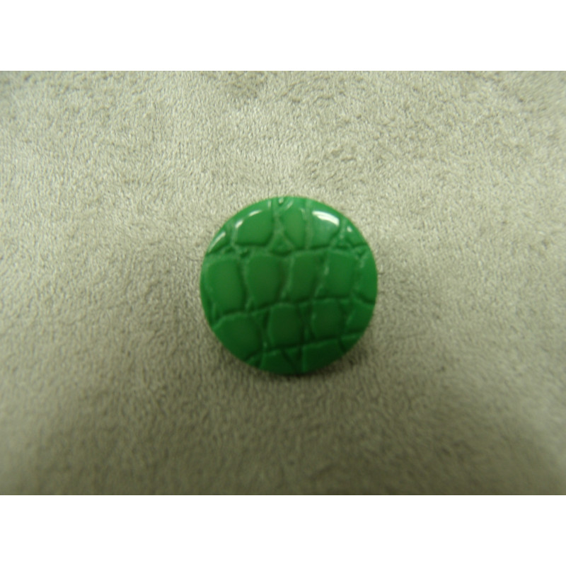 bouton acrylique- 17 mm- motif croco- vert