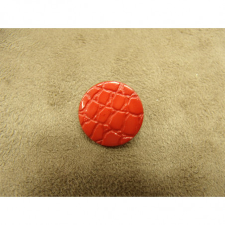 bouton acrylique - 17 mm- motif croco- rouge