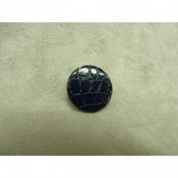 bouton acrylique- 17 mm- motif croco - marine