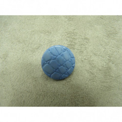 bouton acrylique- 17 mm- motif croco -bleu ciel