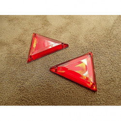 strass triangle rouge 