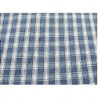 tissus coton imprimé- 160 cm- motif carreau bleu et blanc