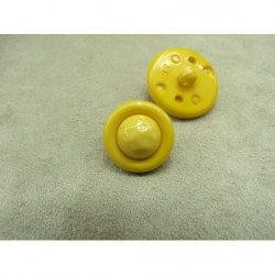 bouton bicolore composé -17 mm- jaune
