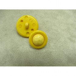 bouton bicolore composé -17 mm- jaune