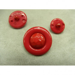 bouton bicolore composé -28 mm- rouge