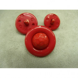 bouton bicolore composé -28 mm- rouge