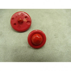 bouton bicolore composé -17 mm- rouge