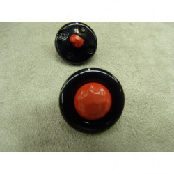 bouton  bicolore composé -22 mm- noir et rouge