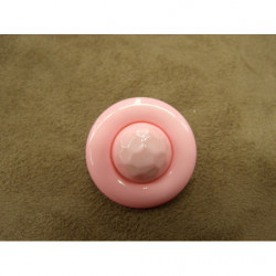 bouton bicolore composé -28 mm- rose pale