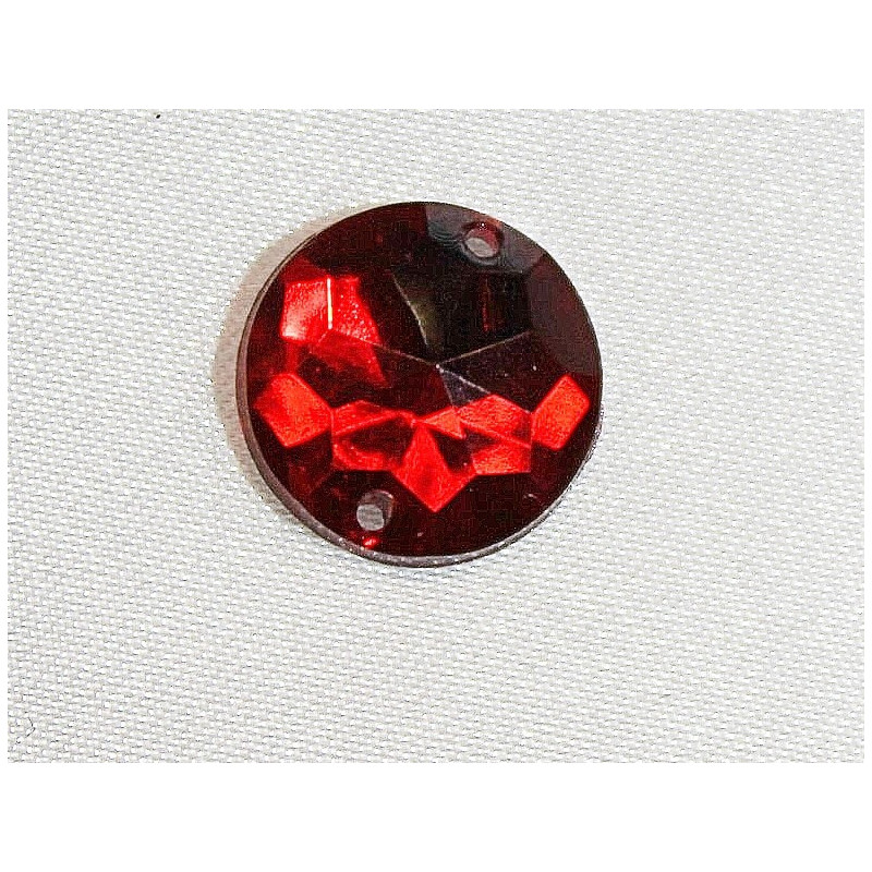 strass rond rouge 