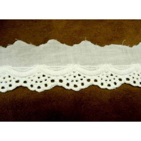 broderie anglaise  coton blanche