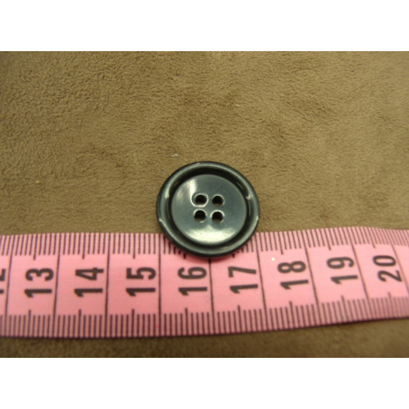 bouton acrylique noir  à 4 trous