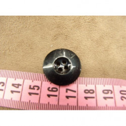 bouton acrylique noir à 4 trous