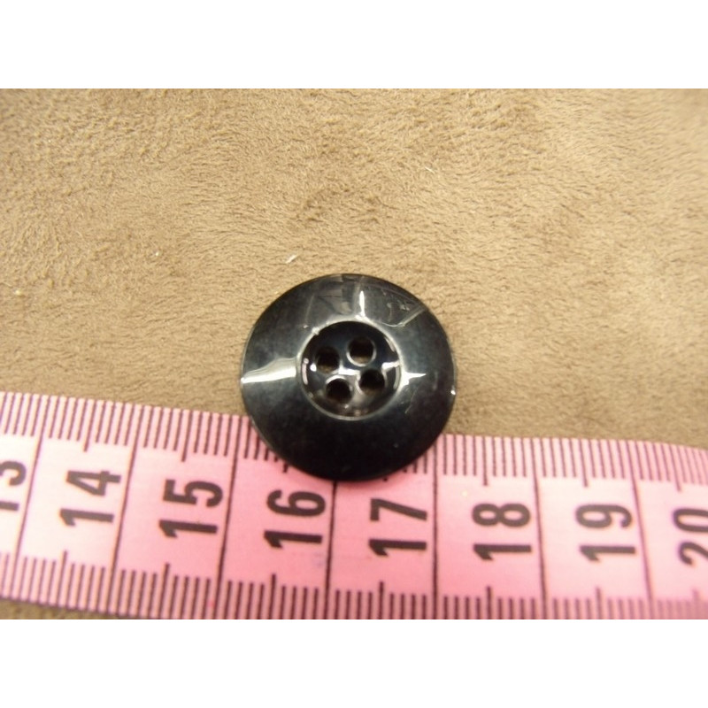 bouton acrylique noir à 4 trous