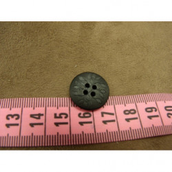 bouton acrylique noir  a 4 trous
