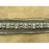 ruban perlé strass argent 